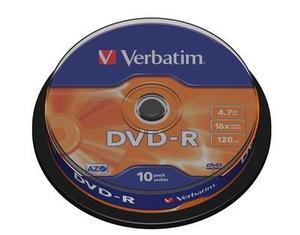 DVD-R Verbatim 4.7 Gb, 16x, Cake Box (10), (10/200)