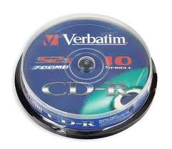 CD-R Verbatim 700 Mb, 52x, Cake Box (10), DL (10/200)