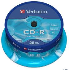  CD-R Verbatim 700 Mb, 52x, Cake Box (25), DL (25/200)