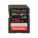   SD SanDisk Extreme Pro 256GB, Class 10, V30, UHS-I U3, 200MB/s