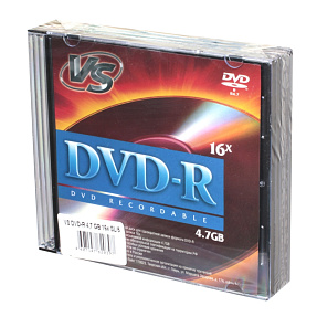  DVD-R VS 4.7 Gb, 16x, Slim Case (5), (5/200)