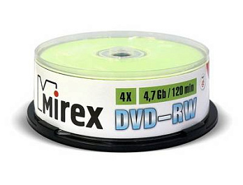 DVD-RW Mirex 4.7 Gb, 4x, Cake Box (50), (50/300)