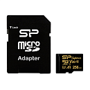 Карта памяти microSDXC Silicon Superior Golden 256GB + SD адаптер