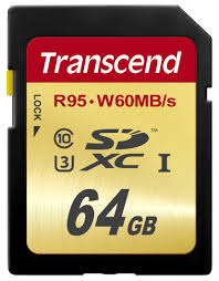 TS64GSDU3  Флеш карта SD 64GB Transcend SDXC Class 10 UHS Class 3