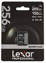   SD Lexar Professional SILVER PLUS 256GB, UHS-I U3 V30 C10, 205/150 Mb/s