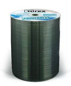 Диск DVD+R Mirex 4.7 Gb, 16x, Shrink (100), Ink Printable (100/500)