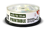  DVD-R Mirex 4.7 Gb, 16x, Cake Box (25), Ink Printable (25/300)