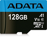 Карта памяти ADATA Premier microSDXC UHS-I U1 V10 A1 Class10 128GB + SD adapter