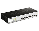 D-Link DGS-1210-10P   WebSmart  8  10/100/1000Base-T  2  1000Base-X SFP (8    PoE 802.3af/802.3at (30 ), PoE- 65 )