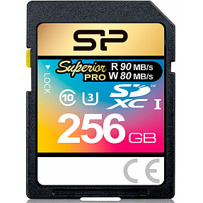 Карта памяти Silicon Power Superior Pro SDXC 256GB, Class 10, UHS-I, U3, 90/80 Mb/s