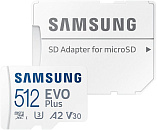 Карта памяти microSD Samsung EVO PLUS 512GB + SD адаптер