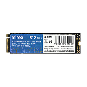   Mirex Solid State Drive 512GB, M.2 2280, PCI-E 3x4