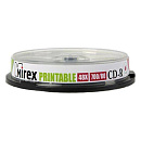 Диск CD-R Mirex 700 Mb, 48х, Cake Box (10), Ink Printable (10/300)