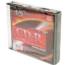 Диск CD-R VS 700 Mb, 52x, Slim Case (5), Ink Printable (5/200)