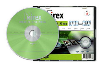  DVD-RW Mirex 4.7 Gb, 4x, Slim Case (1), (1/50)
