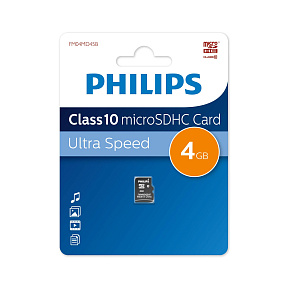   microSD PHILIPS microSDHC 4GB, Class 10